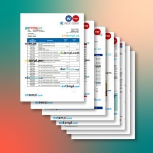 Iceland bank statement 8 templates in one record – with discount price