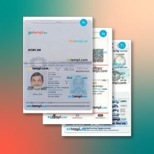India passport 3 templates in one file – with a sale price