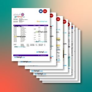 Iran bank statement 8 templates in one record – with discount price