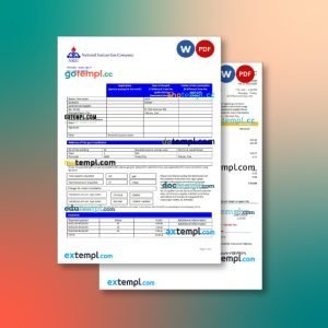 Spectrum business utility bill, Word and PDF template