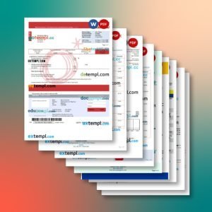 Ireland utility bill 9 templates in one collection – with price cut