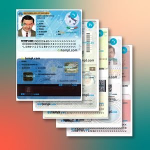 Italy ID card 5 templates in one record – with discount price