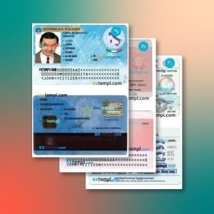 Italy identity document 3 templates in one collection – with price cut