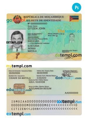 Cyprus ID template in PSD format, fully editable