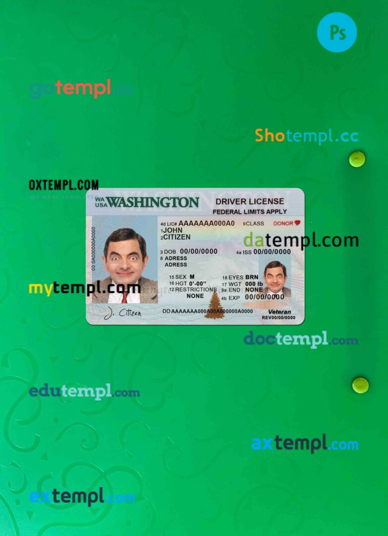 Iran national identity card (NID) PSD template