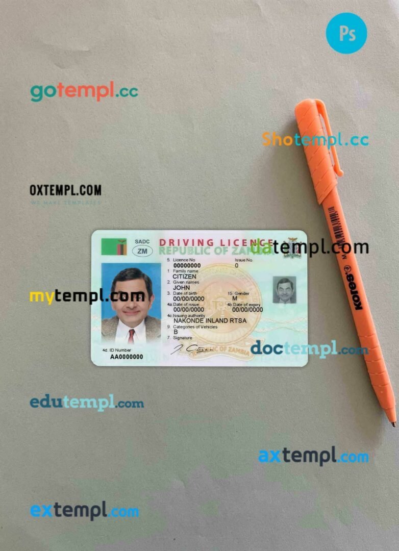 Ukraine driving license PSD files, scan look and photographed image, 2 in 1 (2021-present)