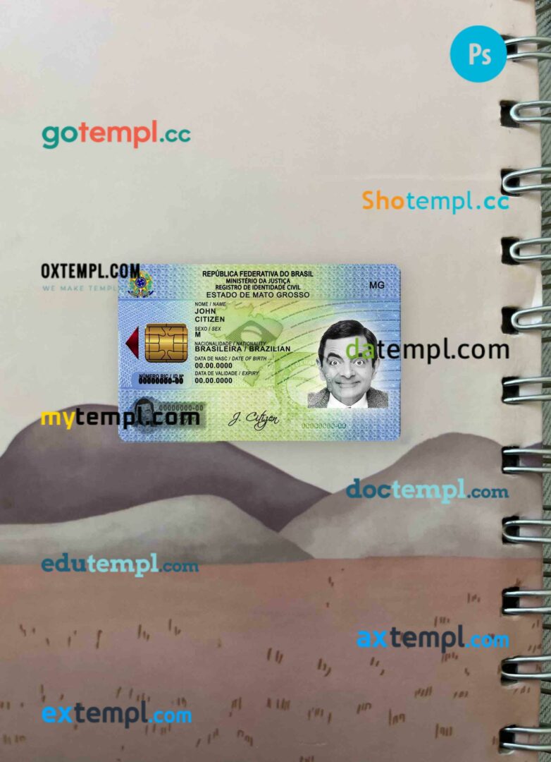 Saudi Arabia ID card editable PSDs, scan and photo-realistic snapshot, 2 in 1