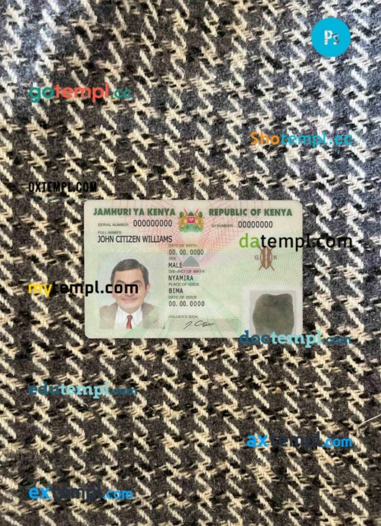 free Moldova cat (animal, pet) passport PSD template, fully editable