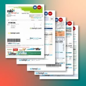 Kenya utiity bill 5 templates in one collection – with price cut