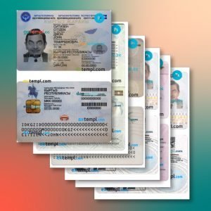 Kyrgyzstan identity document 6 templates in one catalogue – with lower price