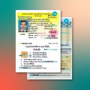 Laos identity document 2 templates in one file – with a sale price