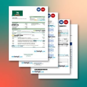 Lesotho bank statement 4 templates in one archive – with takeaway price