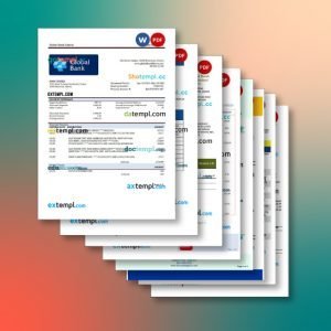 Liberia bank statement 8 templates in one collection – with price cut