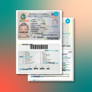 Liberia identity document 2 templates in one file – with a sale price