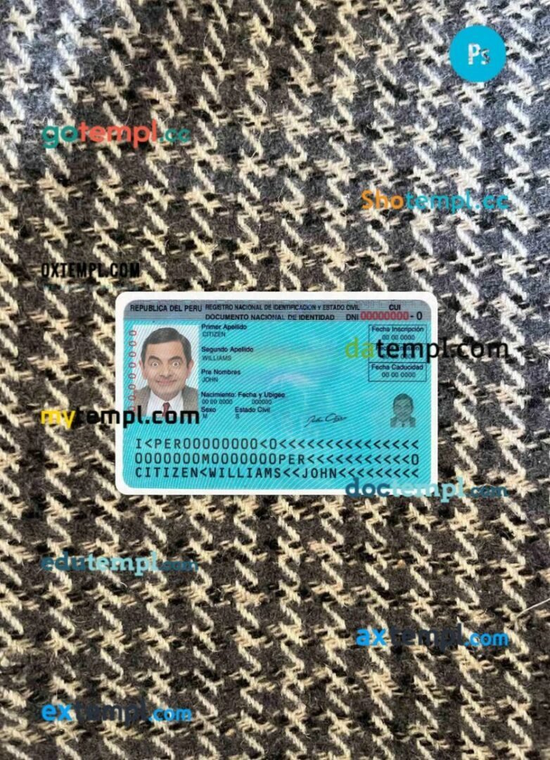 Spain ID card editable PSD files, scan look and photo-realistic look, 2 in 1 (2016 – present)