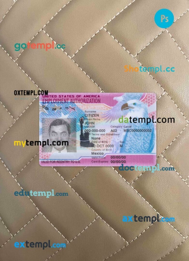 Afghanistan ID card editable PSD files, scan look and photo-realistic look, 2 in 1
