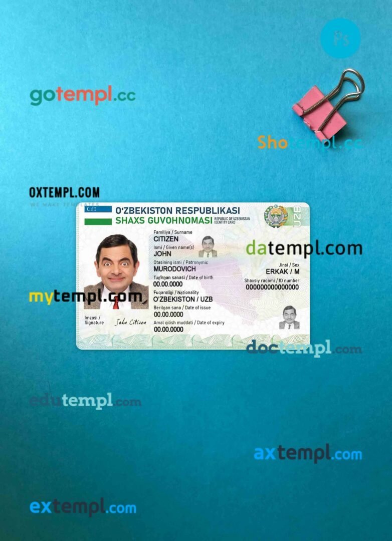 Turkey residence permit editable PSD files, scan look and photo-realistic look, 2 in 1 (version 2)