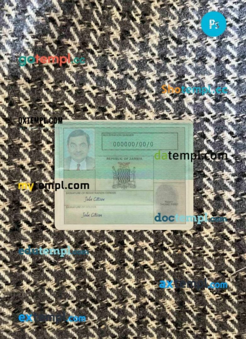 UAE ID card editable PSDs, scan and photo-realistic snapshot, 2 in 1