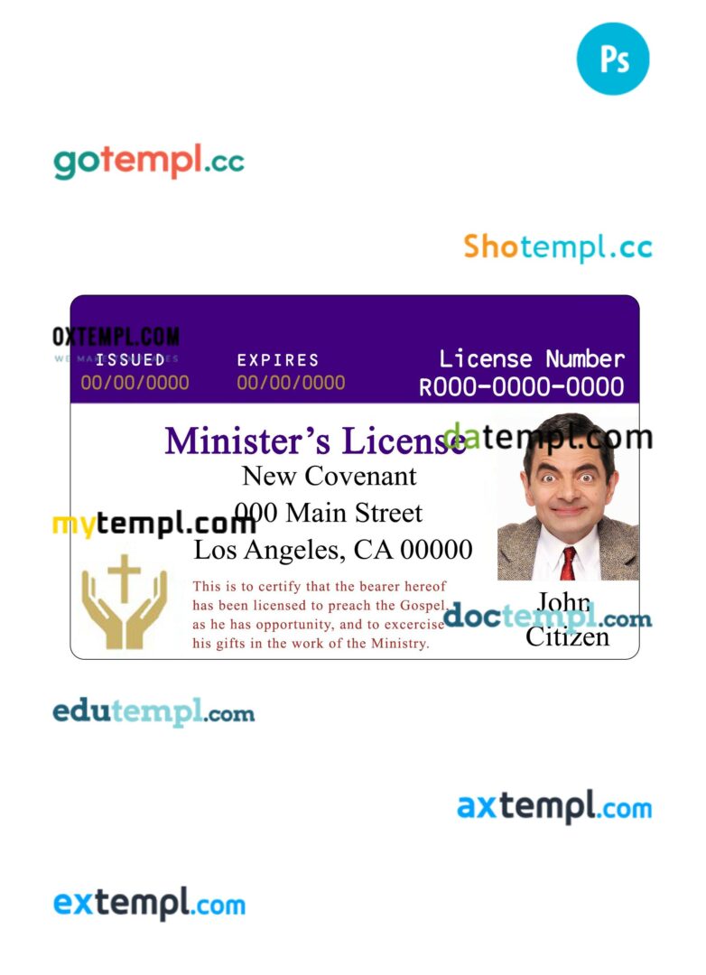 Law company lawyer ID card PSD template