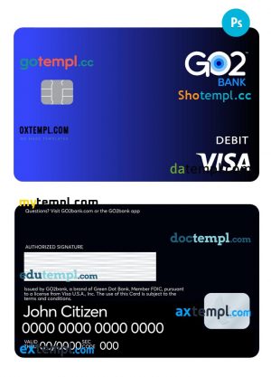 USA Capital One banking company pay stub Word and PDF template