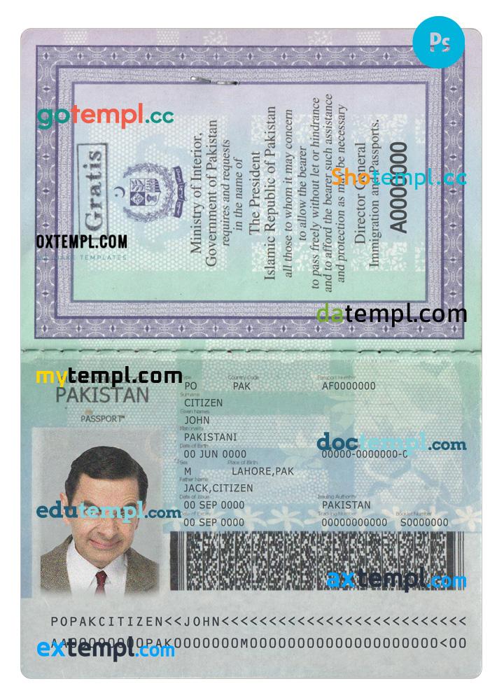 Pakistan Passport PSD Template 2020 present GOTEMPL Templates With 