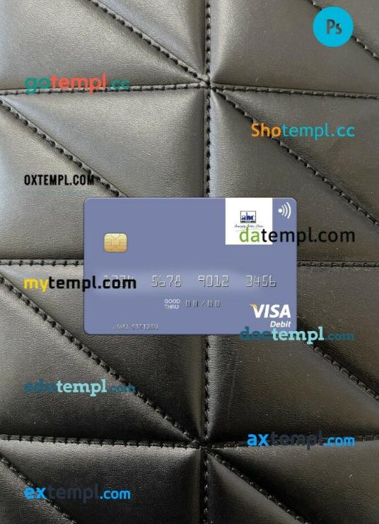 Africa Banking Corporation (ABC) Kenya visa debit card PSD scan and photo-realistic snapshot, 2 in 1