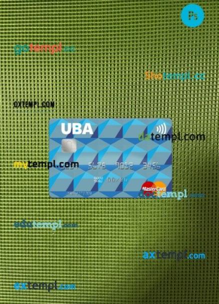 Albania United Bank of Albania mastercard PSD scan and photo taken image, 2 in 1