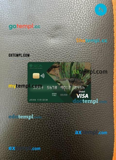 Angola Comercial Bank visa card PSD scan and photo-realistic snapshot, 2 in 1