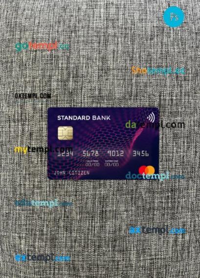 Angola Standard Bank mastercard PSD scan and photo taken image, 2 in 1