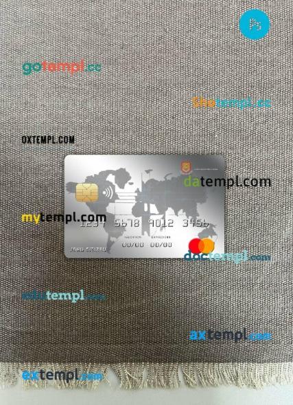 Cambodia Union Commercial bank mastercard PSD scan and photo taken image, 2 in 1k