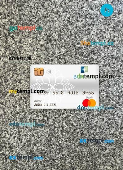 Cameroon BGFI bank master debit card PSD scan and photo taken image, 2 in 1