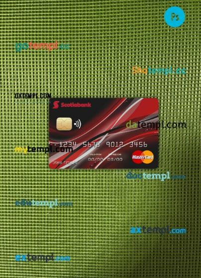Canada Nova bank mastercard PSD scan and photo taken image, 2 in 1