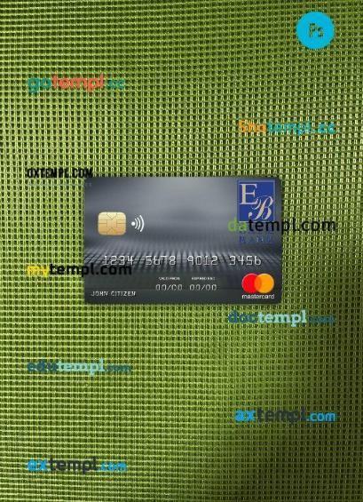 Comoros Exim bank mastercard PSD scan and photo taken image, 2 in 1