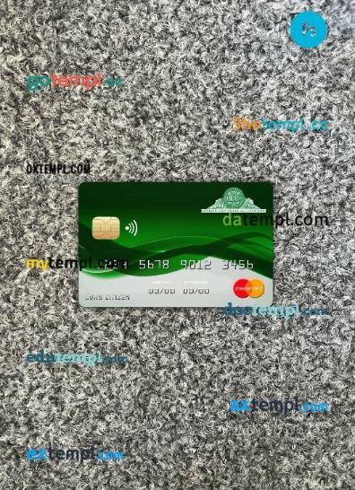 Comoros Sanduk bank mastercard PSD scan and photo taken image, 2 in 1