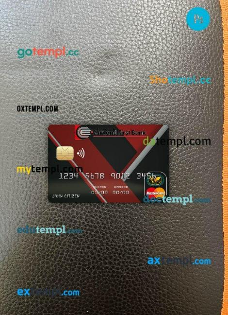 Congo Afriland First bank mastercard PSD scan and photo taken image, 2 in 1