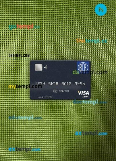 El Salvador Banco Central de Reserva de El Salvador visa debit card PSD scan and photo-realistic snapshot, 2 in 1