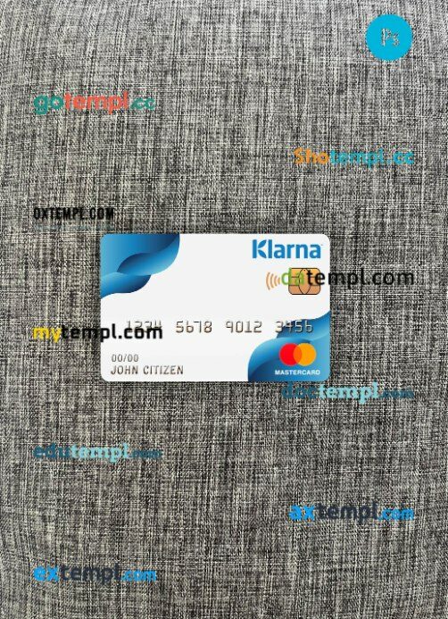 Finland Klarna bank mastercard PSD scan and photo taken image, 2 in 1