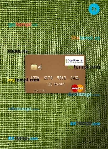 Gambia Arab Gambia Islamic Bank mastercard PSD scan and photo taken image, 2 in 1