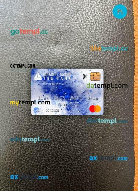 Georgia TBC bank mastercard PSD scan and photo taken image, 2 in 1