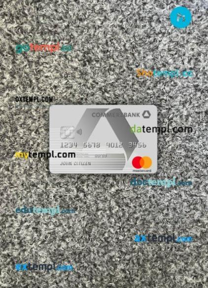 Germany Commerzbank MasterCard PSD scan and photo taken image, 2 in 1
