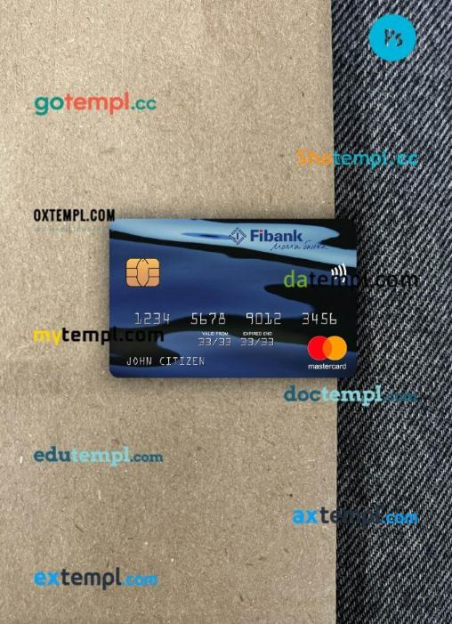 Guinea Fibank mastercard PSD scan and photo taken image, 2 in 1
