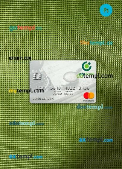 Hungary OTP Bank mastercard PSD scan and photo taken image, 2 in 1