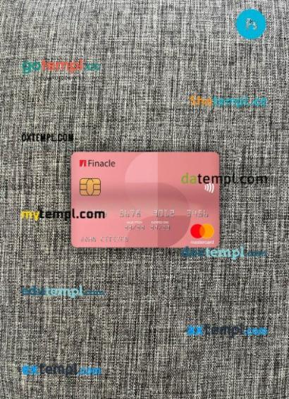India Finacle bank mastercard PSD scan and photo taken image, 2 in 1