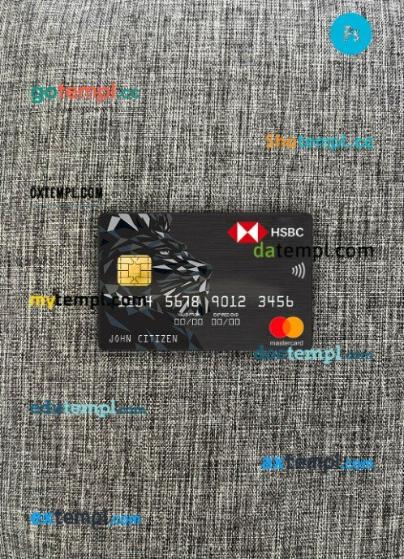 Israel HSBC Bank mastercard PSD scan and photo-realistic snapshot, 2 in 1