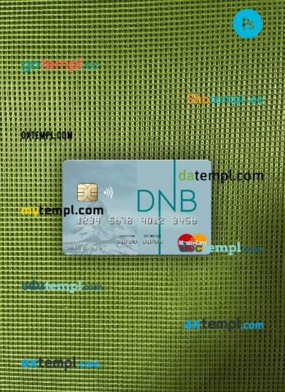 Lithuania DNB Bank mastercard PSD scan and photo taken image, 2 in 1