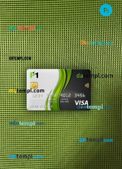 Malaysia Packet 1 Network bank visa electron card PSD scan and photo-realistic snapshot, 2 in 1