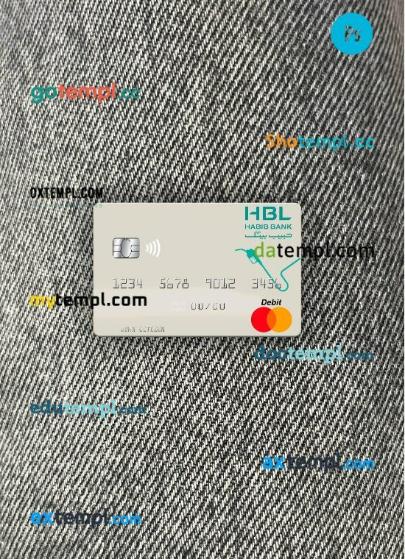 Maldives Habib Bank Limited mastercard PSD scan and photo taken image, 2 in 1