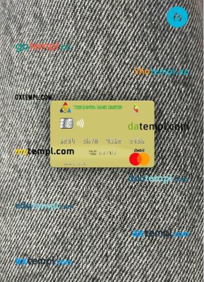 Myanmar Innwa Bank Limited mastercard PSD scan and photo taken image, 2 in 1