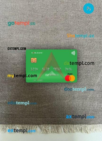 Nepal Nabil Bank mastercard PSD scan and photo taken image, 2 in 1