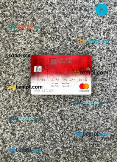 Netherlands Amsterdam Trade Bank mastercard PSD scan and photo taken image, 2 in 1